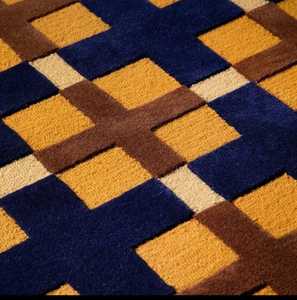 Tapis en laine touffeté à la main de qualité supérieure Nouveau design abstrait géométrique Taille personnalisable Ensemble de tapis en laine de qualité supérieure faits à la main - Product Image 1