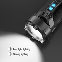 Projecteur LED rechargeable avec lampe latérale SMD pour le camping en extérieur, lampe de poche pour la sécurité et la chasse