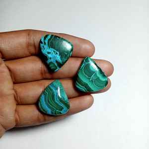 3 uds cabujones de malaquita azurita lote de piedras preciosas naturales para la fabricación de joyas 102Cts - Product Image 2
