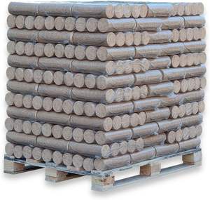 Briquetas de madera dura Premium 960 kg Palé Chimenea Horno Soporte de madera brillante Bolsas de PE Hechas Roble Haya Origen de EE. UU. relacionado con la energía - Product Image 2