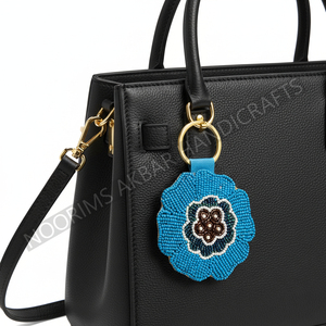 Porte-clés personnalisé fait main en perles, vente en gros, perles de rocaille, couleur unique, option cadeau pour sacs, clés, enfants, exportateur, usine - Product Image 6