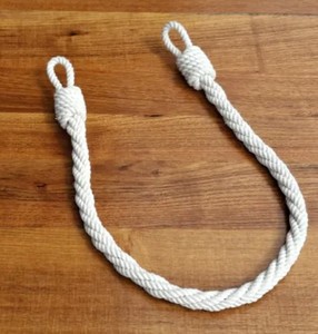 Abrazaderas para Cortinas de Cuerda de Algodón Blanco: Decoración Náutica para Ventanas Estilo Shabby Chic - Product Image 4