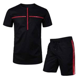 Haute qualité hommes été Shorts ensembles en gros 2025 vêtements pour hommes grande taille deux pièces à manches courtes t-shirt et Shorts ensembles jumeaux - Product Image 1