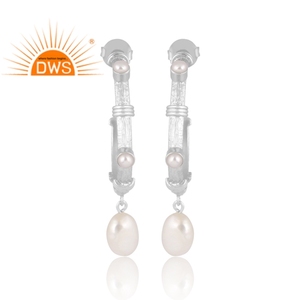 Último Diseño conjunto de perlas naturales pendiente de aro joyería personalizada para mujer regalo para su colección Dainity - Product Image 3