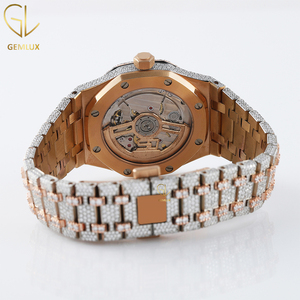 Lujoso Alta Calidad recién llegados Iced Out VVS Moissanite diamante chapado en oro rosa Hip Hop reloj de pulsera precio al por mayor - Product Image 4