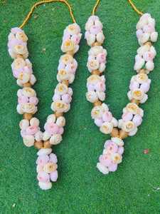 Peony <span class=keywords><strong>Varmala</strong></span> <span class=keywords><strong>Wedding</strong></span> <span class=keywords><strong>Garlands</strong></span> Pair Jaimala, Sagan Mala Bride Groom Honor Mala手作り人工花ガーランド結婚式用