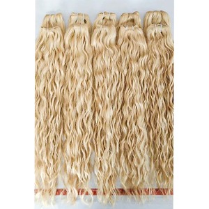 100% Raw Unprocessed Blonde <b>Hair</b> Bundles European Single Donor Machine Weft Closure Frontal Bundle Set Indian <b>Human</b> <b>Hair</b> - Product Image 6
