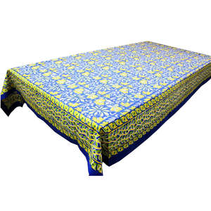 Mantel Rectangular de Algodón 100% con Estampado Floral Hecho a Mano en India, 152*228cm, para Hogar u Hotel, Cubierta de Mesa de Marca, Venta al Por Mayor - Product Image 4