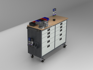 Heavy Duty Metal Tool Workbench 10 Storage <b>Drawers</b> <b>Workshop</b> Organizer Cabinet OEM Customizable Modular Toolcart - Product Image 2