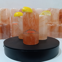 Offre Spéciale – Verres à shot en sel rose de l'Himalaya de la marque JOBAK, gravés avec logo personnalisé, design moderne, certifiés ISO, qualité supérieure, toucher réel
