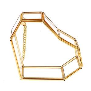 Brass & Acrylic <b>Jewelry</b> Box with Heart Shaped 100% Real Brass and Acrylic <b>Jewelry</b> <b>Storage</b> Box at Wholesale Price - Product Image 1