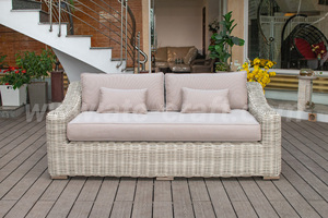 SIGMA Outdoor Casual divano in vimini in stile RASF-196 3 telaio in alluminio con bambù per <span class=keywords><strong>giardino</strong></span> Patio Hotel rustica mobili da esterno - Product Image 4
