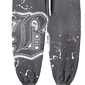 Joggers pour hommes personnalisés de qualité supérieure Pantalon de survêtement en toile élégant Pantalon sarouel décontracté avec look délavé Pantalon de jogging pour hommes - Product Image 5