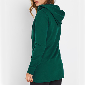 Streetgrace Custom <b>Longline</b> Winter/Summer Eco-Friendly Oversized Fit Hoodie for <b>Women</b> OEM Logo Branding Breathable Cotton <b>Fleece</b> - Product Image 3