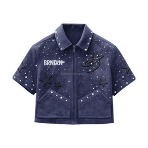 T-shirt décontracté d'été en coton biologique écologique à col rond pour femme, coupe oversize, noir, avec fermeture éclair, manches courtes, taille normale - Product Image 5