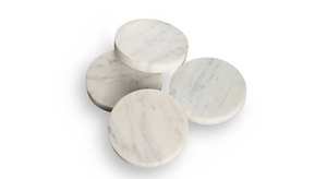 ที่รองแก้วลายหินอ่อนทรงกลมออกแบบได้ตามต้องการสำหรับเครื่องดื่มสีขาว - Product Image 5