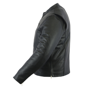 Meilleures ventes Veste en cuir pour hommes Veste à fermeture éclair Prix d'usine en gros Veste en cuir pour hommes Veste en cuir de haute qualité pour hommes - Product Image 4