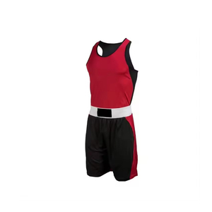 Ensemble d'entraînement de boxe personnalisable avec logo frontal, short et débardeur légers à séchage rapide, athlétique, pour la salle de sport, le fitness et les arts martiaux - Product Image 3