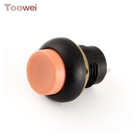 Interrupteur à bouton-poussoir SPST étanche 12 mm, couleur personnalisée, à verrouillage automatique, momentané