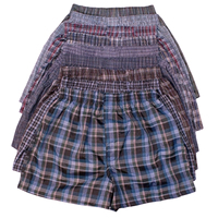 Boxers pour hommes en mélange Spandex/Modal/Coton teint en fil, respirants, taille haute, avec ceinture élastique, séchage rapide, vente en gros OEM
