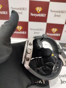 Top marque entièrement glacé VVS Moissanite diamant clouté Hip Hop Bling buste montre-bracelet pour hommes et femmes bande en acier inoxydable - Product Image 4