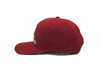 Gorras Trucker de Pana con Bordado 3D y Diseño de Logotipo Personalizado OEM, Agujeros Cortados con Láser, Estilo Moderno, Cierre de Plástico a Presión, para Ciclismo y Actividades al Aire Libre