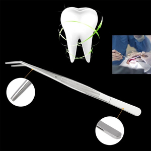 Collège dentaire personnalisé pince à épiler pansement pince à épiler en acier inoxydable pince à épiler dentaire pour dentiste en gros avec OEM - Product Image 3