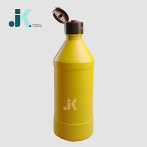 Botella Amarilla de HDPE de 500 ml - Soluciones de Empaque JK, Envase de Líquido Personalizable de Alta Calidad para Soluciones M0316 - Product Image 1