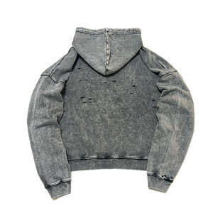 Sweat-shirts oversize déchirés pour hommes, basiques respirants en coton mélangé, à bas prix, qualité thermique, sweat-shirt déchiré. - Product Image 2