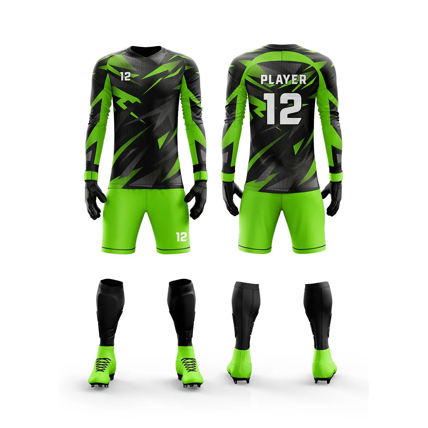 新着カスタムサッカーウェアショートクイックドライ通気性印刷サッカージャージーゴールキーパーシャツジャージサッカー用
