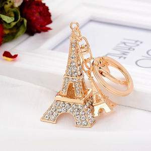 HOT Paris <span class=keywords><strong>Tour</strong></span> Eiffels portachiavi con strass portachiavi con decorazione regali promozionali Eiffels portachiavi <span class=keywords><strong>a</strong></span> torre per chiavi souvenir - Product Image 1