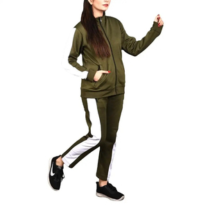 Nouveauté, survêtement décontracté pour femmes, manches longues, uni, de haute qualité, confortable, 100% coton, ensemble 2 pièces - Product Image 1