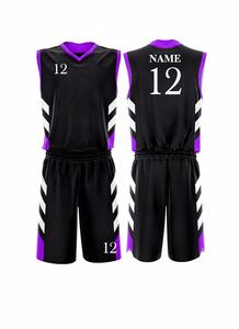 Ensemble de maillots de basket-ball personnalisés en gros Concevez votre équipe Logo numéro sublimation uniforme de basket-ball - Product Image 3