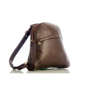 Crunch Leather Backpack Brown Leather Bags School Bag Handmade Genuine Leather Unisex Backpack Rucksack Bag - Product Image 1