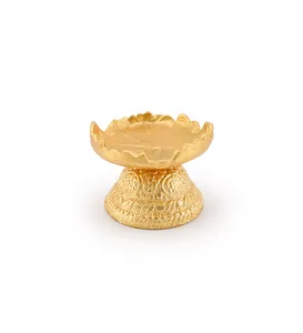 Porte-bougie rond en aluminium aspect glamour et luxueux Bougeoir fait main en métal de qualité supérieure - Product Image 3