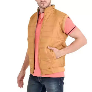 เสื้อกั๊กขนเป็ดสำหรับฤดูหนาวของผู้ชายเสื้อแขนกุดระบายอากาศคอจีนดีไซน์เรียบง่ายไม่ซ้ำใคร - Product Image 5