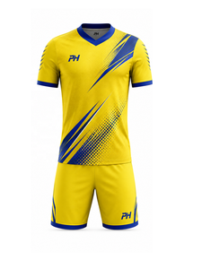 Fabricant OEM, uniforme de football personnalisé avec le nom de l'équipe, maillots et shorts de football respirants, impression numérique, maillot de sport - Product Image 1