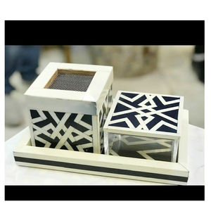 Best Selling Luxurious Wood Seed Incense Burner Set Sandalwood Scent Handmade <b>Bone</b> Inlay Bakhoor for Religious Use Fall <b>Season</b> - Product Image 3