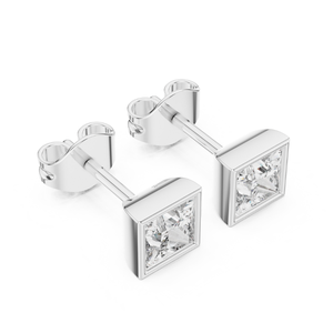 0.880 CT Princess Cut Lab Grown CVD HPHT Pendientes de diamantes Joyería fina de lujo Compradores de colección al por mayor y al por menor - Product Image 1