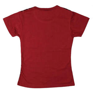 เสื้อยืดเด็กผู้หญิงลายซีเควนซ์ - สีน้ำตาลแดง - Product Image 2