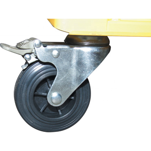 3 pouces 4 pouces 5 pouces Roulettes pivotantes industrielles en caoutchouc noir avec frein 3 ''Roues pivotantes robustes en caoutchouc Ruedas - Product Image 3