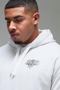 OEM Sweat à capuche de haute qualité avec épaules tombantes en polaire imprimée personnalisée pour sport de gymnastique Sweat à capuche de gymnastique pour hommes Boxy Hoodies pour hommes - Product Image 3