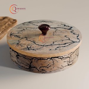 Design moderne Forme ronde Restaurant Service Alimentaire Vaisselle Classique En Bois Chapati Hot Pot Cuisine Casseroles Maison Élégante - Product Image 1