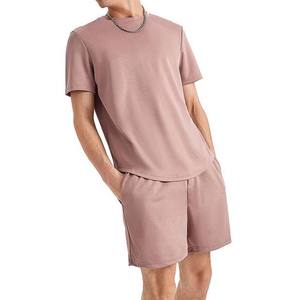 Conjunto deportivo de verano para hombre, camiseta de manga corta y pantalones cortos, conjunto de dos piezas, conjunto corto transpirable para hombre - Product Image 3