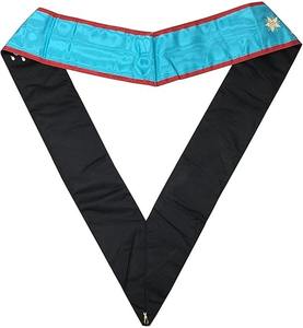 Conjunto de Regalia del Rito Escocés para Maestro Venerable - Moire. Instrucciones de Cuidado: Limpieza en Seco Únicamente. Tipo de Tela: Algodón. - Product Image 6