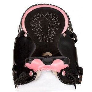 Se suministra directamente a la India, sillín occidental sintético, juego de tachuelas para caballos de carreras con opciones de tamaño de asiento de árbol de madera disponibles - Product Image 5