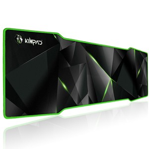 แผ่นรองเมาส์สำหรับเกมเมอร์มือซ้ายและมือขวา 900x300 มม. ขอบสีเขียว รูปทรงสมมาตรแบบขยาย ฐานยาง - Product Image 1
