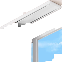Rail de rideau silencieux à double voie KUZRZNH en aluminium pour salon, chambre à coucher, séparateur de pièce, rail de plafond
