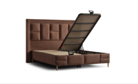 Conjuntos de Muebles de Dormitorio de Hotel con Camas de Plataforma con Cabecero Individual de Tela Cómoda y Diseño de Lujo, Tamaños King, Queen y Doble