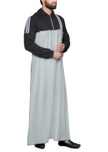 Thobe longue et élégante, vêtement musulman traditionnel, vente en gros, thobes sur mesure pour hommes, thobes unies tendance, nouveau design, jubbah pour hommes - Product Image 3